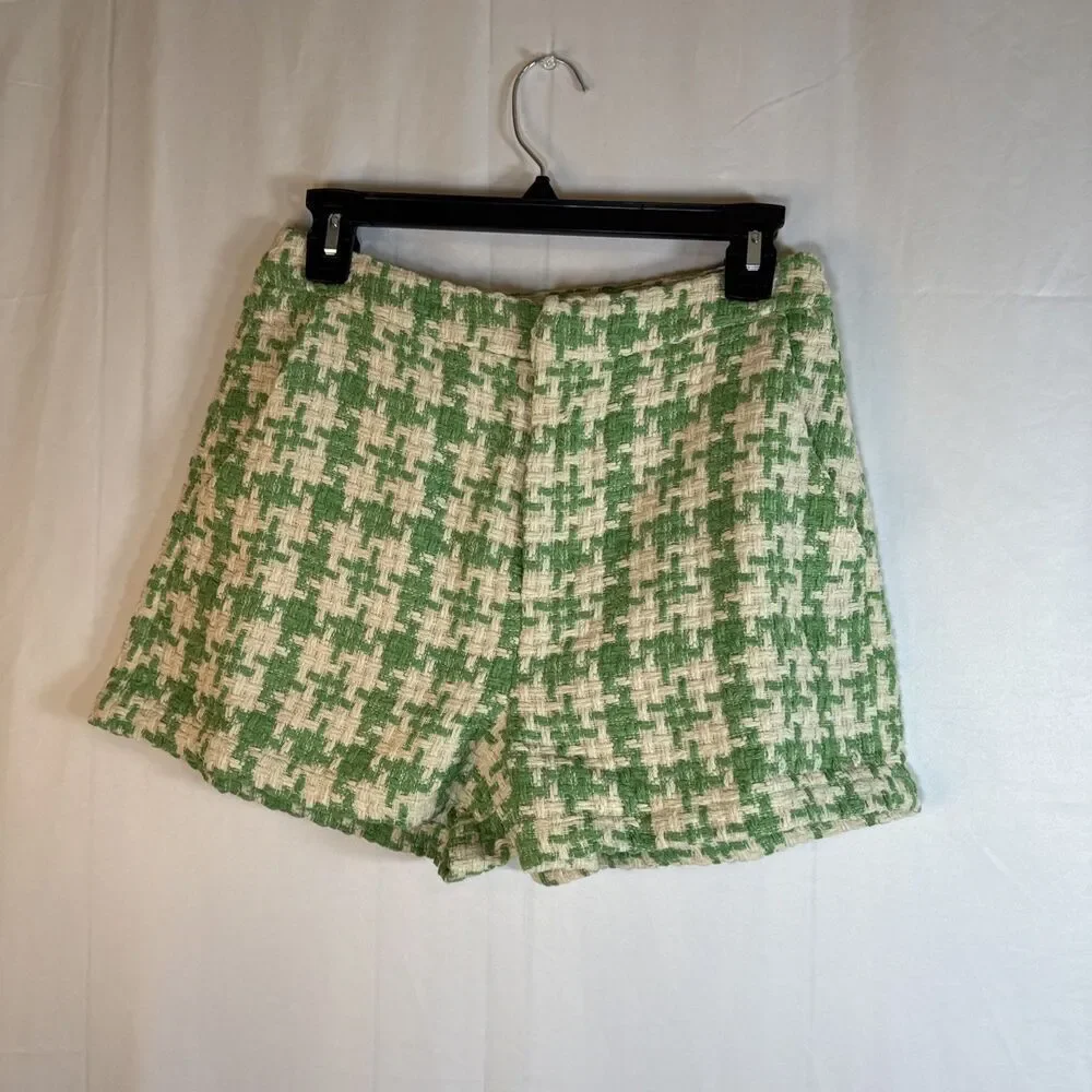 Sweet Lemon Green /Beige Jacket Short Set Size Medium NWT - Picture 7 of 16